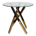 Coffee Table Amber 60cm, transparent/gold