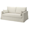 HYLTARP 2-seat sofa-bed, Gransel natural