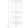 JOSTEIN Shelving unit with drying rack, in/outdoor/wire white, 82x53/117x180 cm