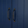 SKRUVBY TV storage combination, black-blue, 226x38x90 cm