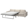 VIMLE 3-seat sofa-bed, with wide armrests/Gunnared beige