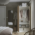 PAX / STORKLINTA Wardrobe combination, white/oak effect, 100x60x201 cm