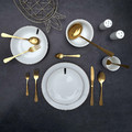 Plate Pearl Gold 27cm, white