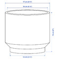 HONUNGSPALM Plant pot, in/outdoor/grey/beige, 15 cm