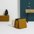 Folding Storage Pouffe Vels Atom, yellow