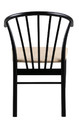 Chair with Armrests Cassandra, black/natural