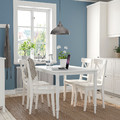 DANDERYD / INGOLF Table and 4 chairs, white/white, 130 cm