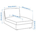 KIVIK Chaise longue, Tibbleby beige/grey