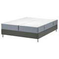 LYNGÖR Divan bed, Valevåg firm/extra firm/light blue dark grey, 160x200 cm
