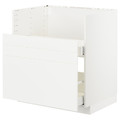 METOD Bc f BREDSJÖN sink/2 fronts/2 drws, white/Veddinge white, 80x60 cm