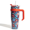 Thermal Mug Miami Floral, red