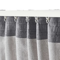 FJÄDERMOTT Curtains, 1 pair, white/grey, 145x300 cm