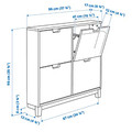 STÄLL Shoe cabinet with 4 compartments, white, 96x17x90 cm