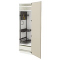 METOD / MAXIMERA high cabinet with cleaning interior, white/Havstorp beige, 60x60x200 cm