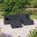 Outdoor Corner Furniture Set ROMA RELAX, black