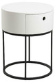 Nightstand Bedside Table Polo, white