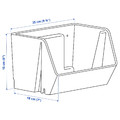 FODERTRÅG Organiser for desk/wall, bright yellow, 25x18x15 cm