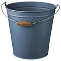 ÅKERBÄR Bucket/plant pot, in/outdoor dark blue, 10 l