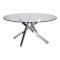 Coffee Table Amber 90cm, transparent/chrome