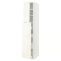 METOD / MAXIMERA Hc w p-o func 4drw/1dr/2shlv, white/Vallstena white, 40x60x220 cm