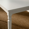 ROSENTORP / NÄSINGE Table and 4 chairs, white/Tibbleby beige-grey white, 155/215x87 cm