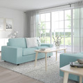 VIMLE 2-seat sofa, with wide armrests/Saxemara light blue