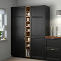 VADHOLMA Open storage, brown, stained ash, 20x37x60 cm