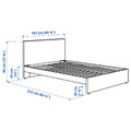 GLADSTAD Upholstered bed frame, Kabusa light grey, 160x200 cm