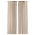 ROSENROBINIA Sheer curtains, 1 pair, beige, 145x300 cm