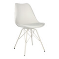 Chair Eris, PP/faux leather, 1pc, white/white