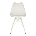 Chair Eris, PP/faux leather, 1pc, white/white