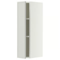 METOD Wall cabinet with shelves, white/Aspudden light grey, 20x80 cm