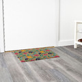 VÄGKURVA Door mat, indoor, multicolour/floral pattern, 40x60 cm