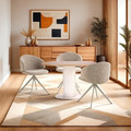 Dining Table Maxim, oak veneer/white