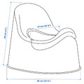 LOCKIG Children's potty, white/turquoise