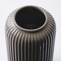 STILREN Vase, dark grey-beige, 22 cm