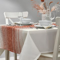 TAGGSIMPA Tablecloth, white/red, 145x320 cm
