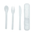 Travel Cutlery Set with Case, white