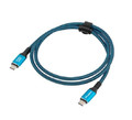 LANBERG USB Cable USB-C M/M USB4 1.5M 240W 60HZ, black-blue