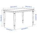 DANDERYD / DANDERYD Table and 4 chairs, white/Vissle grey, 130 cm