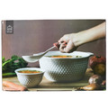 Soup Vase, Spoon & 6 Bowls
