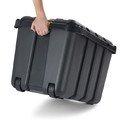 Plastic Storage Box with Lid & Castors Form Skyda 135 l, outdoor, black