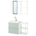 ENHET Bathroom, white/pale grey-green, 102x43x65 cm