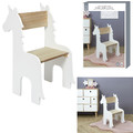 Children's Chair Unicorn, white/natural