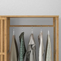 NORDKISA Open wardrobe with sliding door, bamboo, 120x186 cm