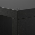 KALLAX Shelving unit with underframe, black-brown/black, 147x164 cm