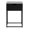 Nightstand Bedside Table Mitra, black