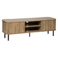 TV Stand Colva, sliding doors, wood effect