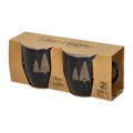 Set of 2 Mugs 150ml Christmas Trees, grey