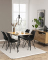Chair Eris, 1pc, PP/faux leather, black/black